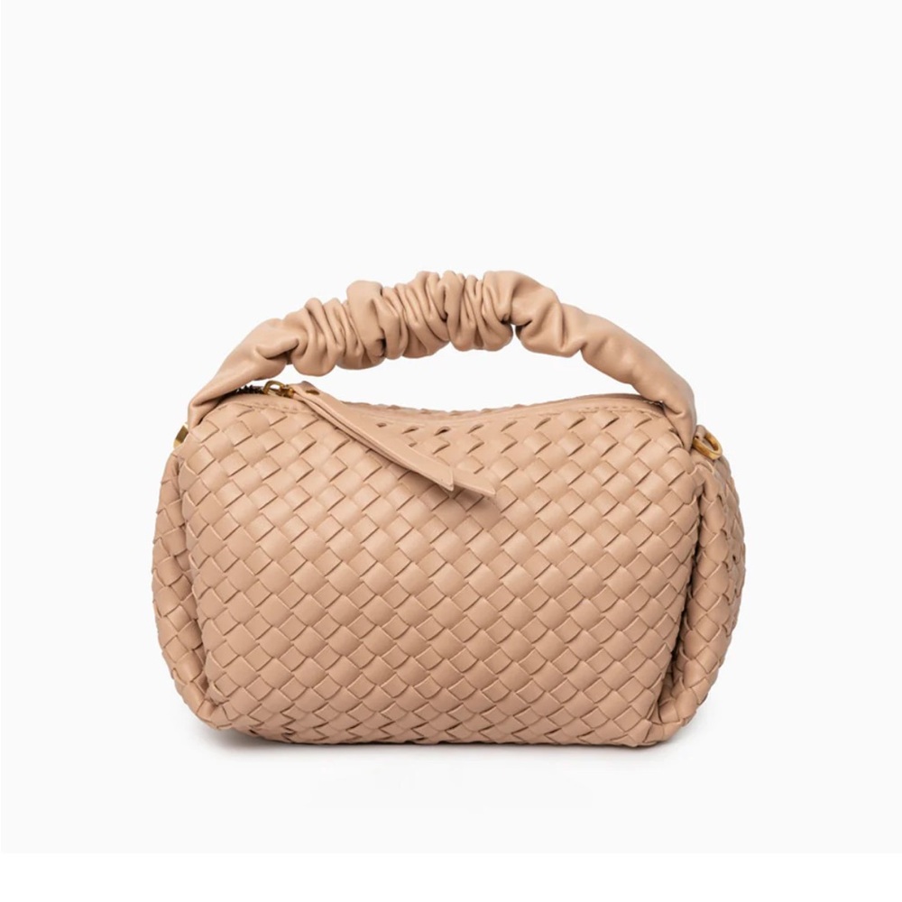 Elegant Tan Woven Women's Bag